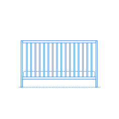 Furniture Crib Infant Bed Ikea Gulliver Crib Laser Cut Svg File, Free Vectors File